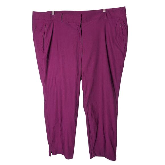 Lane Bryant Signature Fit Ankle Allie Pant Sz 26 Plum Purple Office Workwear - Picture 4 of 8
